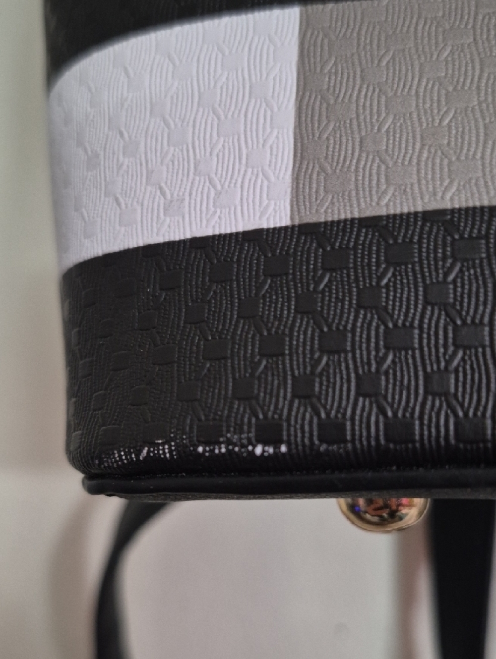 Women's Colorblock Backpack in Black and Blush - Picture 10 of 12